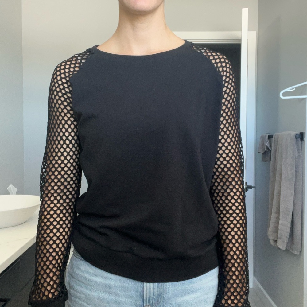 Noisy May Black Netting Top